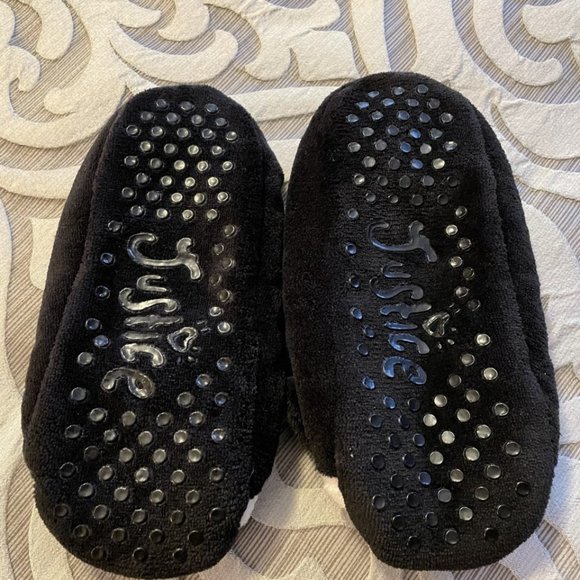 Justice Girls Size Medium 3-6 Sleepy PANDA Slippers New Without Tags Soft & Warm - Picture 2 of 5